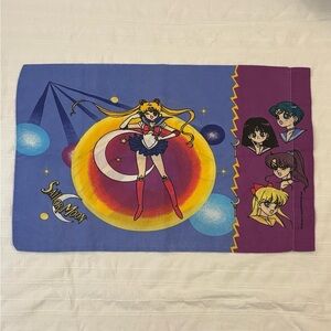 1995 Trademarked Sailor Moon Standard Pillow Case Vintage Bedding Nostalgia
